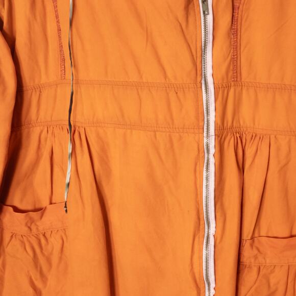 Rebe Hooded Utility Jacket Women's Orange Plaid Size Large Outdoor Gorpcore - Picture 7 of 13